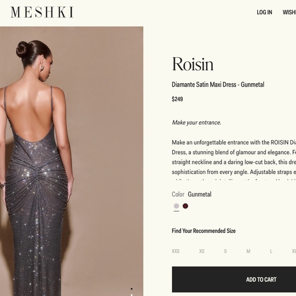 Meshki Glittering Gray Maxi Dress - Picture 7 of 7